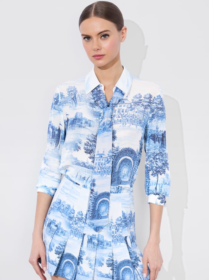 WILLA SILK TIE - CHATEAU - Alice And Olivia