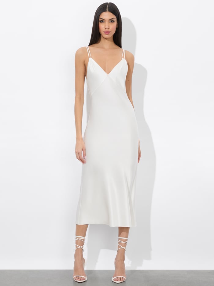 KIRO SLIP DRESS - OFF WHITE - Alice And Olivia