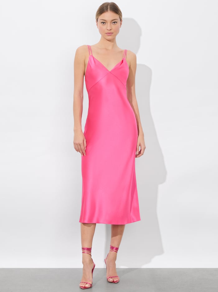 KIRO SLIP DRESS - WILD PINK - Alice And Olivia