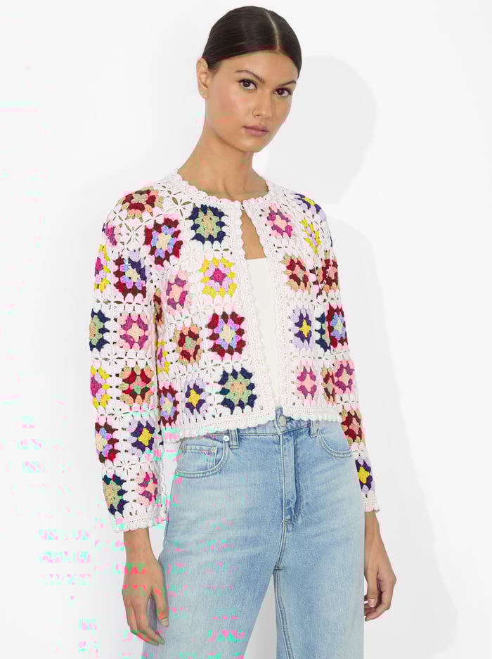 ANDERSON CROCHET CARDIGAN - MULTI - Alice And Olivia