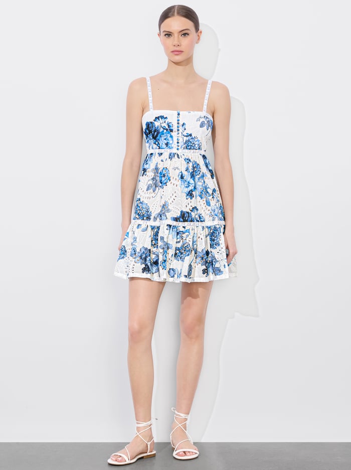 FALLON BABYDOLL MINI DRESS - AFFECTION SMALL - Alice And Olivia