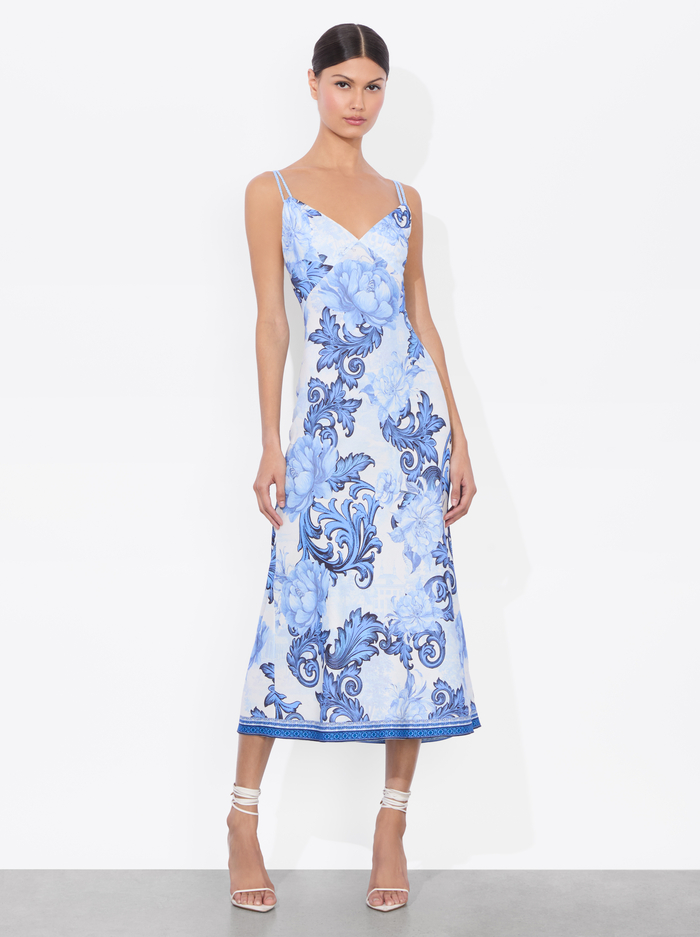 KIRO SLIP DRESS - SCROLL SYMPHONY - Alice And Olivia