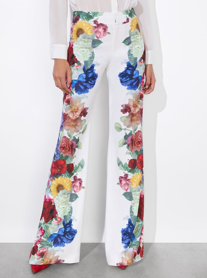 ANDREW PANT - GARDEN BRUNCH OFF WHITE - Alice And Olivia
