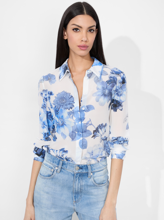WILLA SILK BLOUSE - AFFECTION SMALL - Alice And Olivia