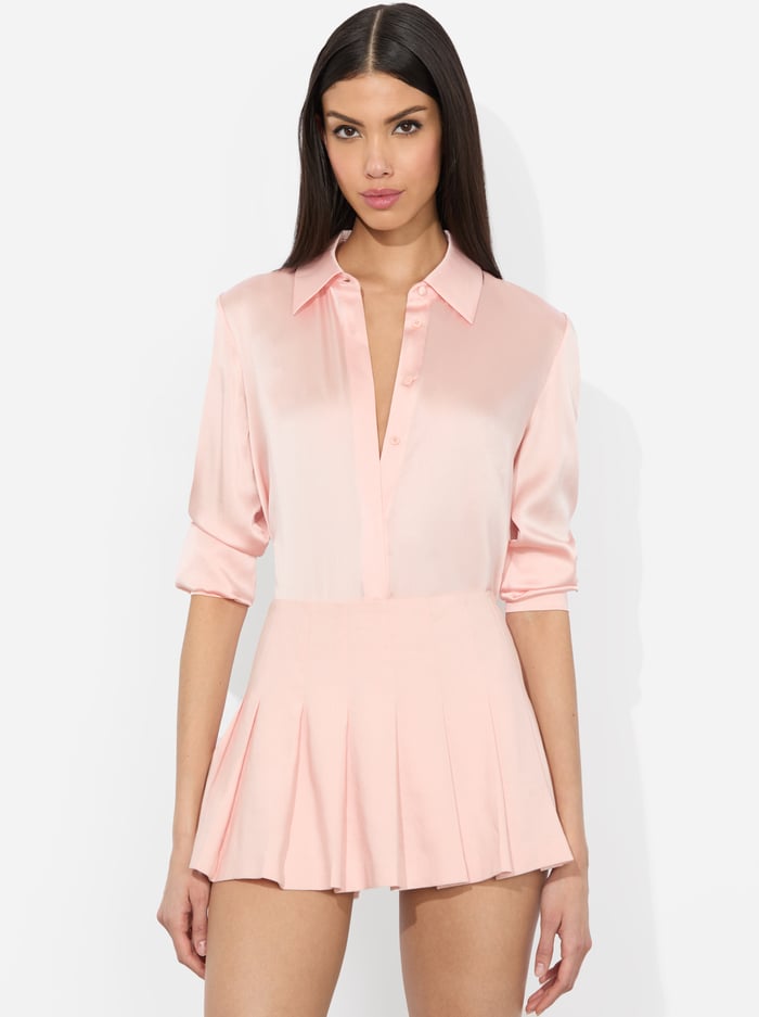 WILLA SILK BLOUSE - PINK BLOOM - Alice And Olivia