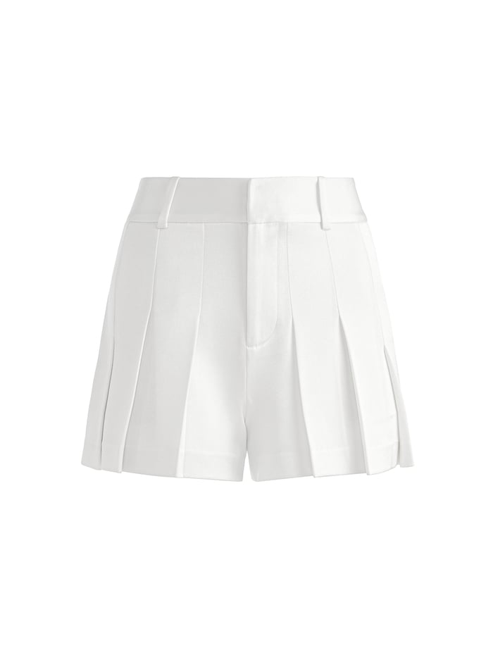 SIMON PLEATED SHORT - OFF WHITE - Alice And Olivia