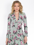 IANA SCULPTED BLAZER - SAGE MULTI