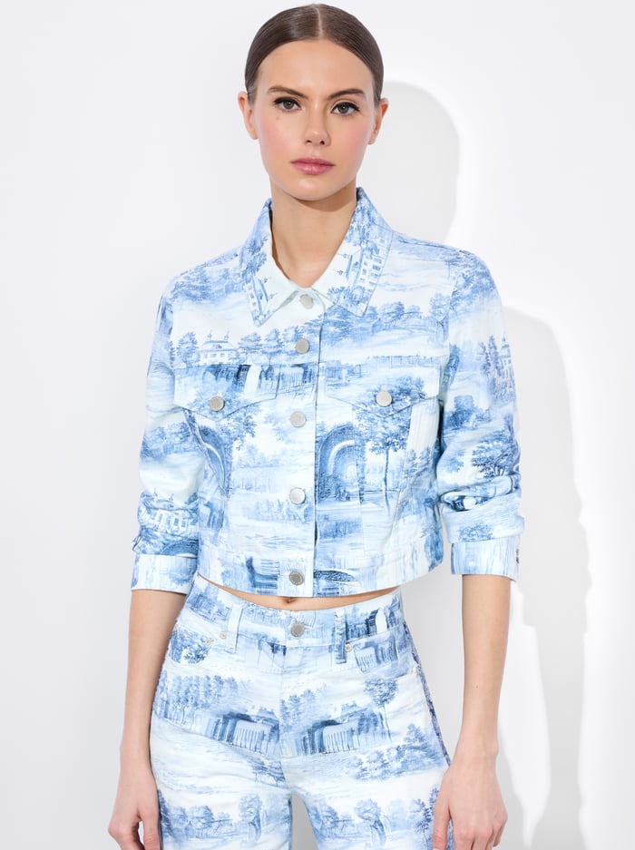CHLOE CROPPED JACKET - CHATEAU - Alice And Olivia