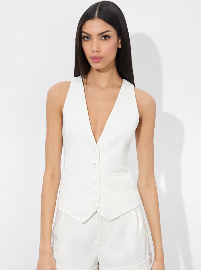 MAZIE VEST - OFF WHITE - Alice And Olivia