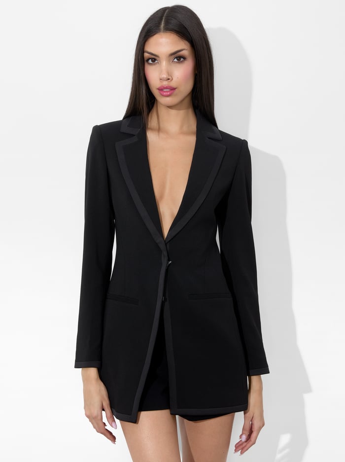 MYA FITTED BLAZER - BLACK - Alice And Olivia